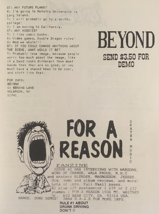 beyond05 stop and think fanzine issue 1